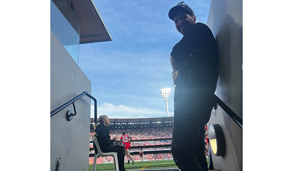 Todd Pergallini at the AFL grand final