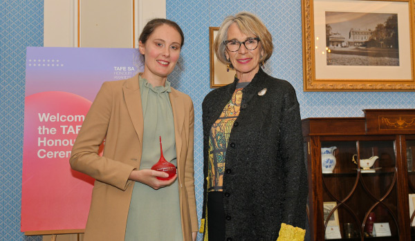 Giselle Stutzer with The Right Honourable The Lord Mayor of Adelaide Dr Jane Lomax-Smith AM